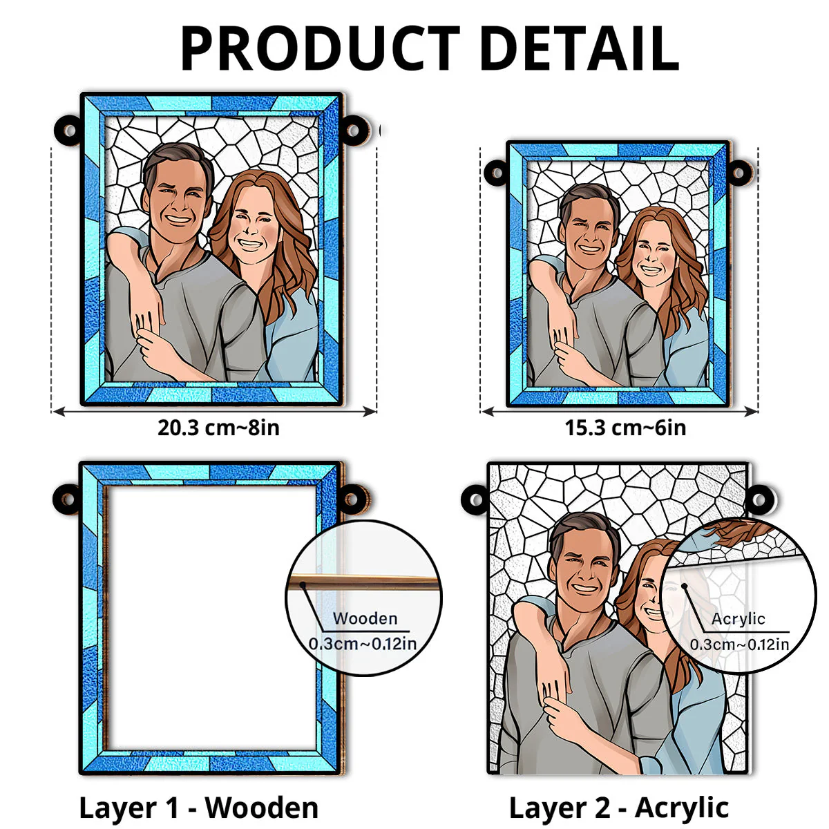 Love You More Every Day - Personalized Custom Suncatcher - Image 4
