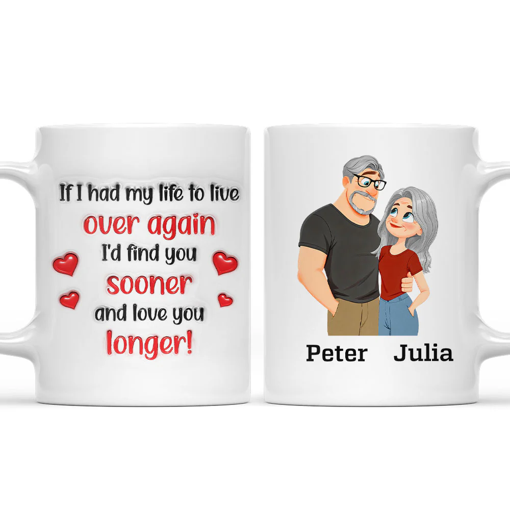 Love You More - Personalized Custom 3D Inflated Effect Mug