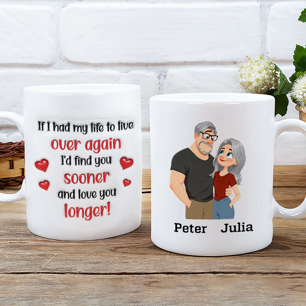 Love You More - Personalized Custom 3D Inflated Effect Mug - Image 2