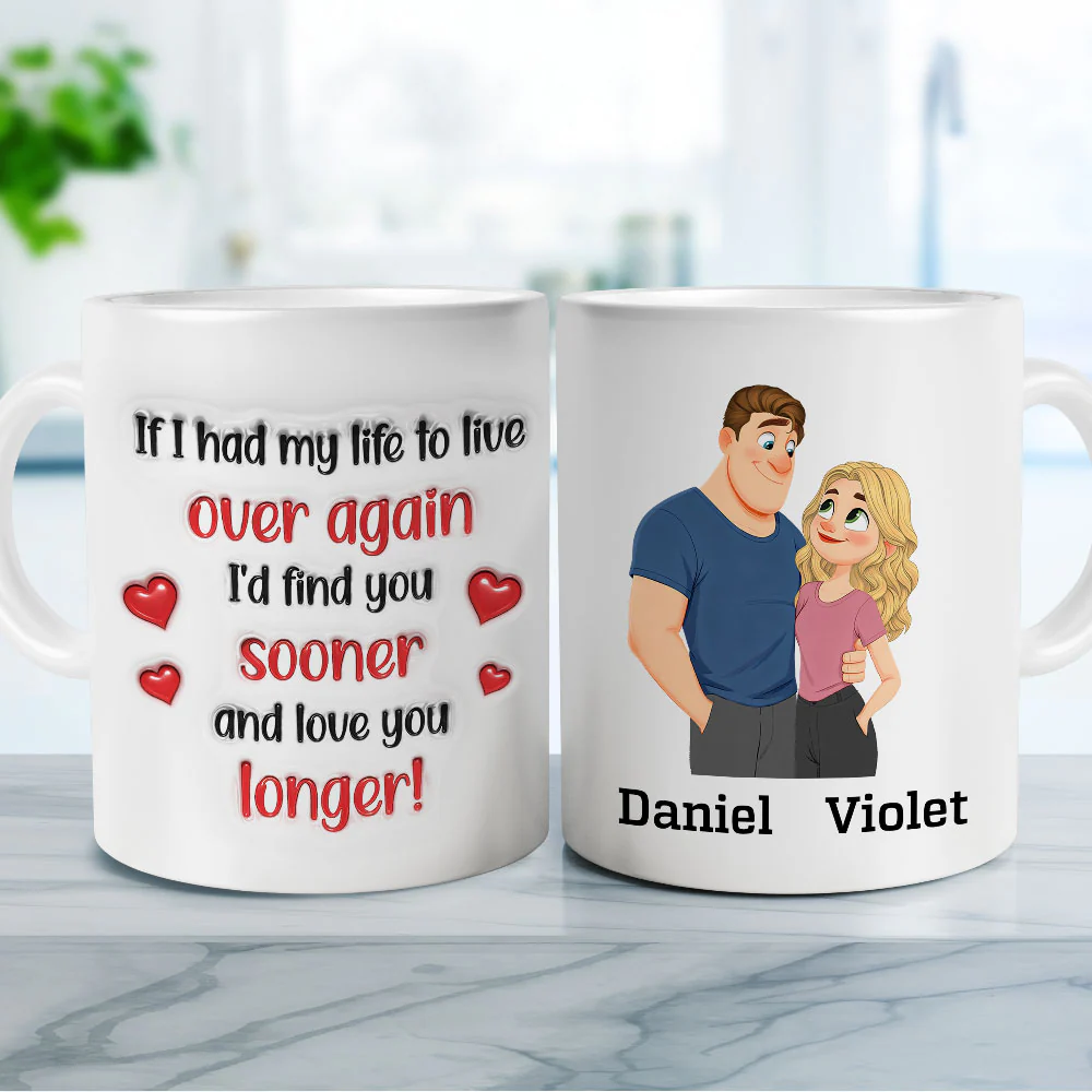 Love You More - Personalized Custom 3D Inflated Effect Mug - Image 4