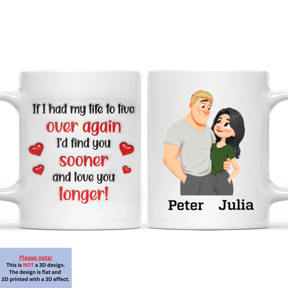 Love You More - Personalized Custom 3D Inflated Effect Mug - Image 9