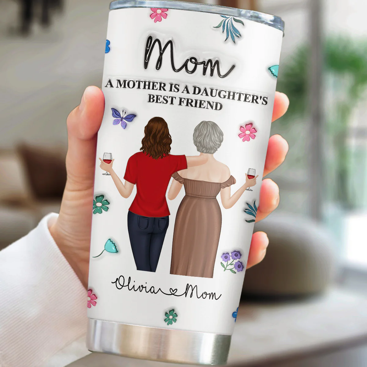 Love You More Than Words - Personalized Custom 3D Inflated Effect Tumbler - Image 3