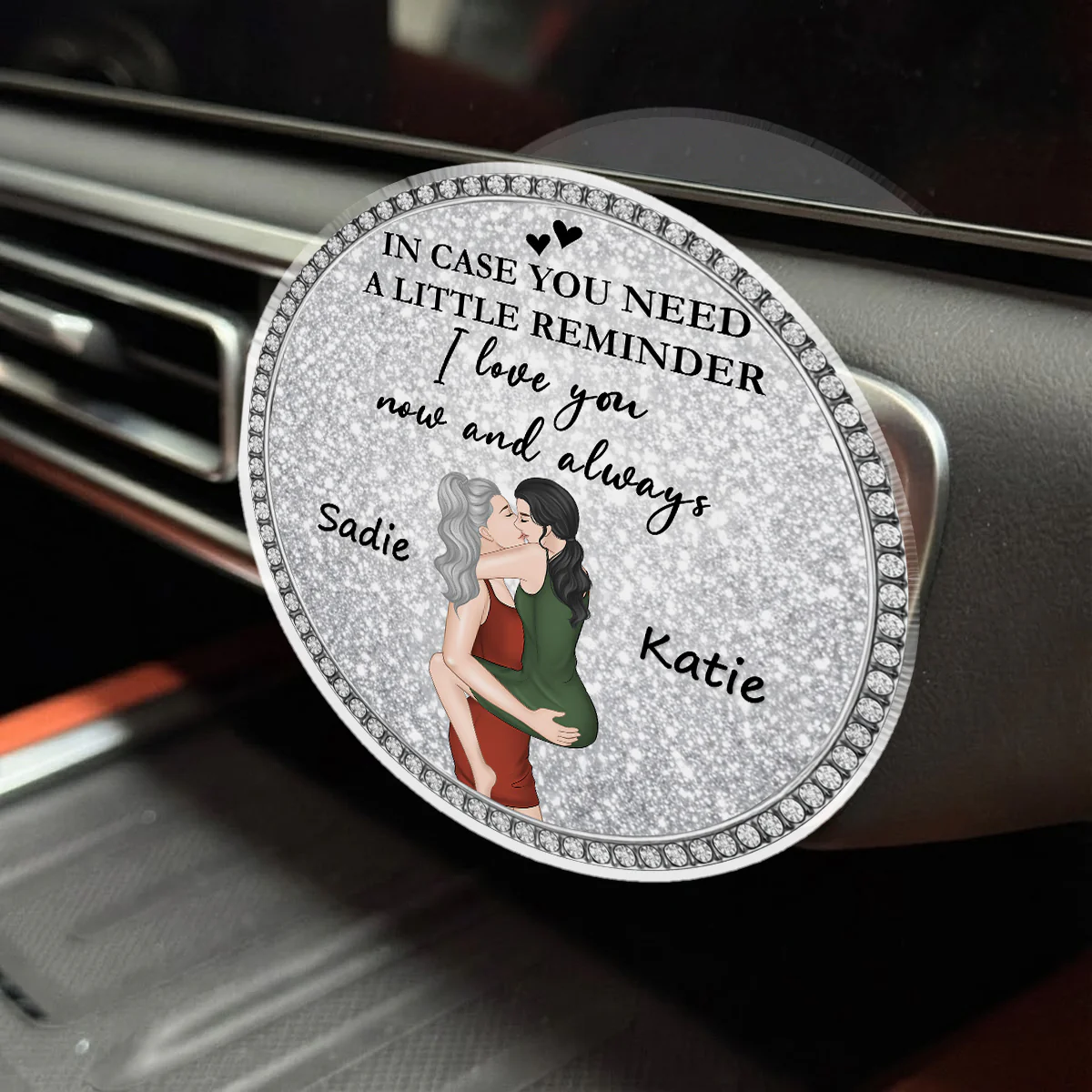 Love You Now And Always - Personalized Custom Car Vent Clip - Image 4
