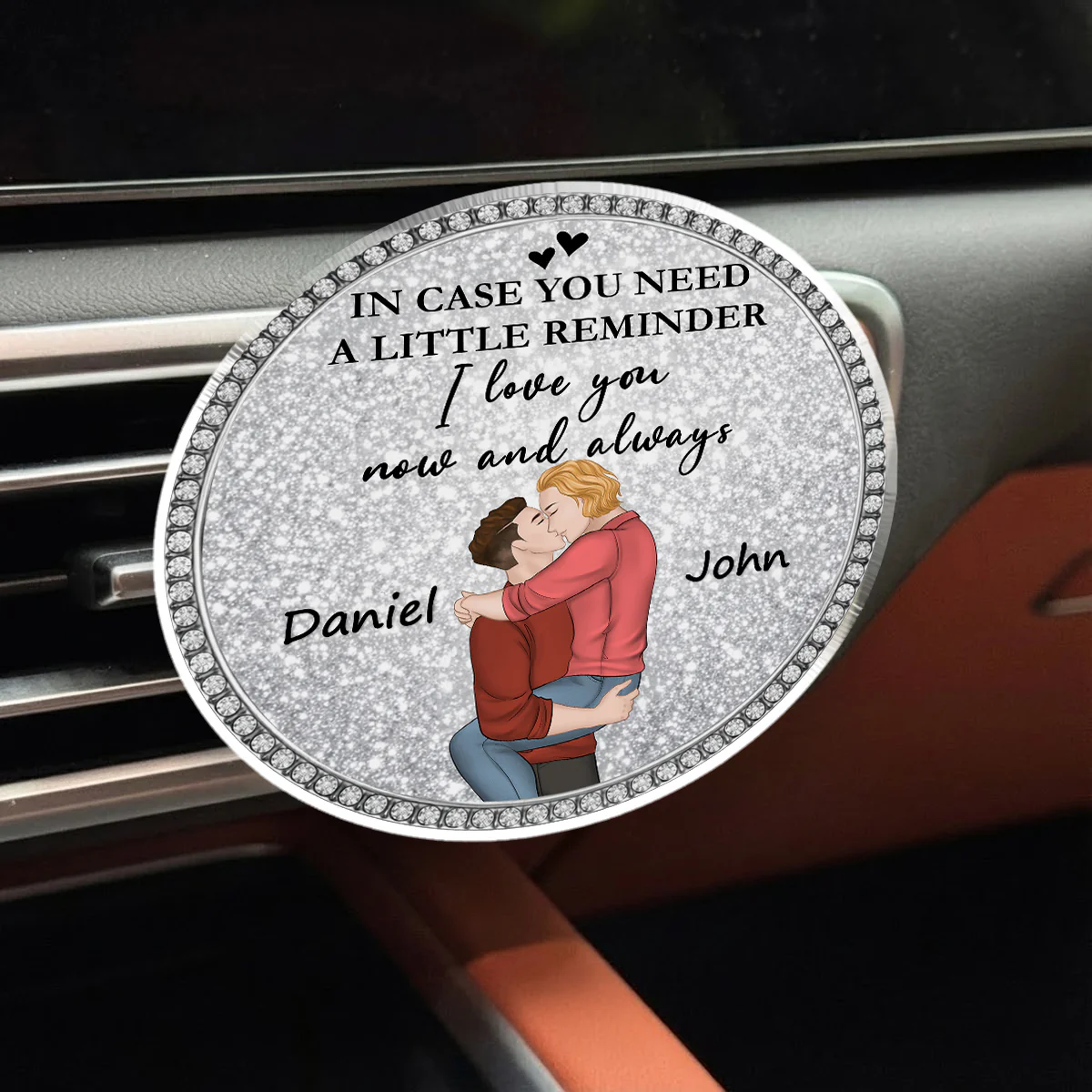 Love You Now And Always - Personalized Custom Car Vent Clip - Image 5
