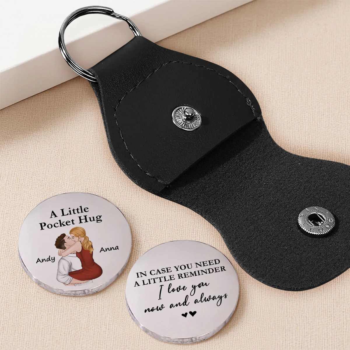 Love You Now And Always - Personalized Custom Pocket Hug - Image 2