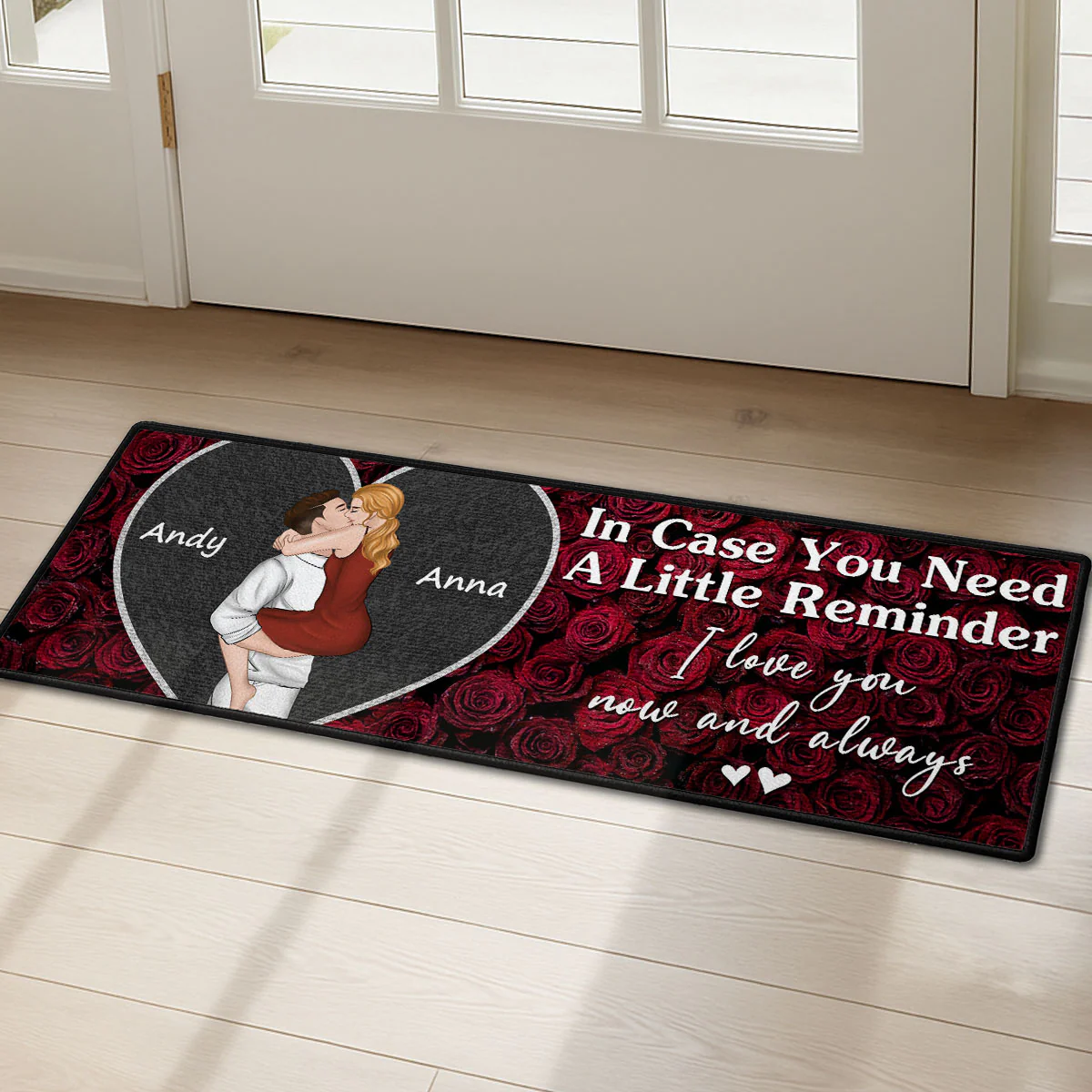 Love You Now And Always - Personalized Custom Runner Rug