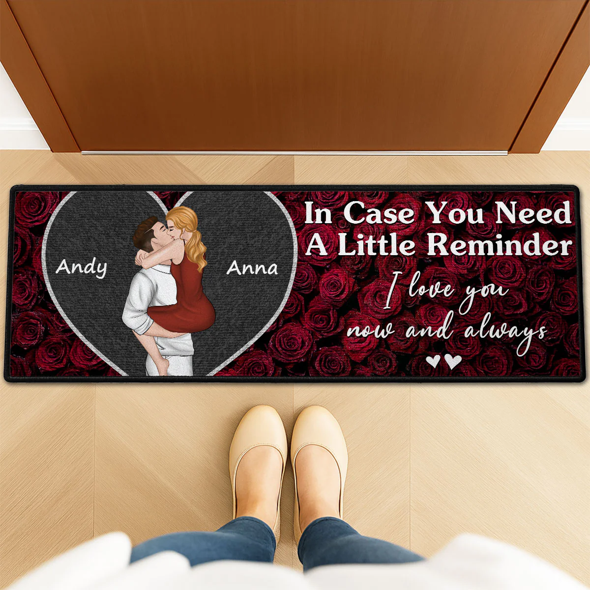 Love You Now And Always - Personalized Custom Runner Rug - Image 4