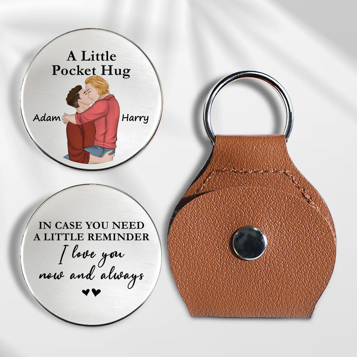 Love You Now And Always Ver 2 - Personalized Custom Pocket Hug