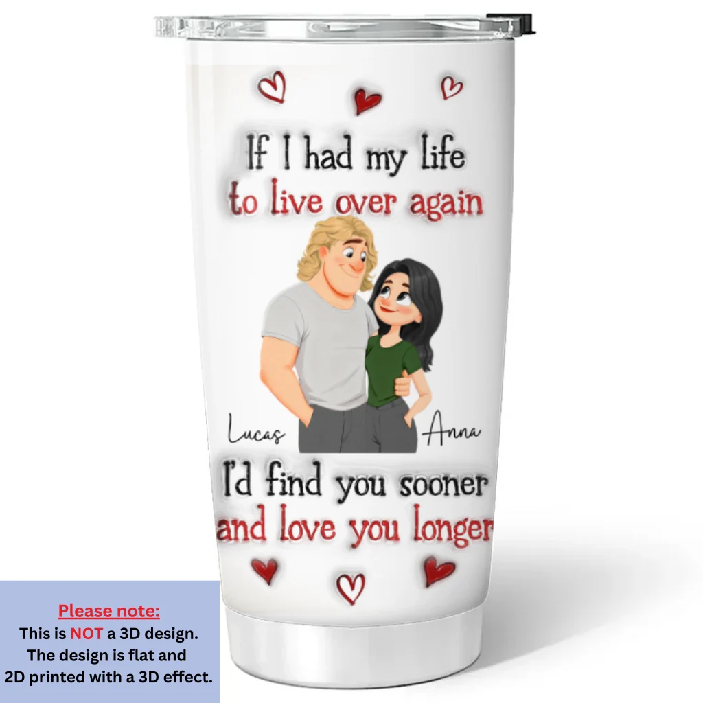 Love You So Much - Personalized Custom 3D Inflated Effect Tumbler - Image 5