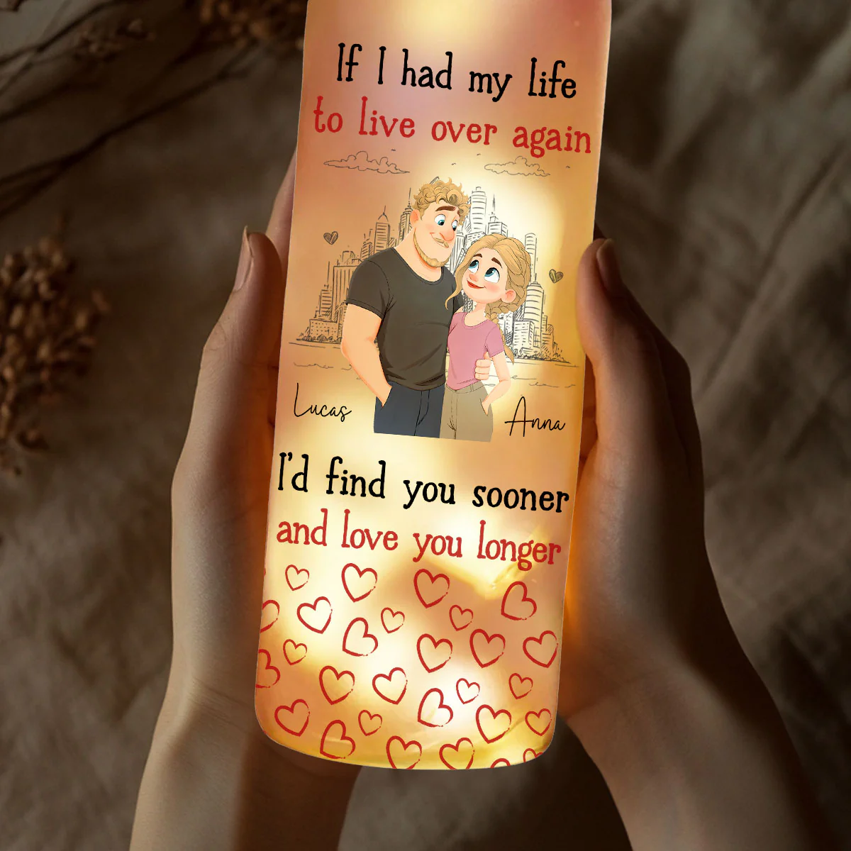 Love You So Much - Personalized Custom Bottle Lamp - Image 4