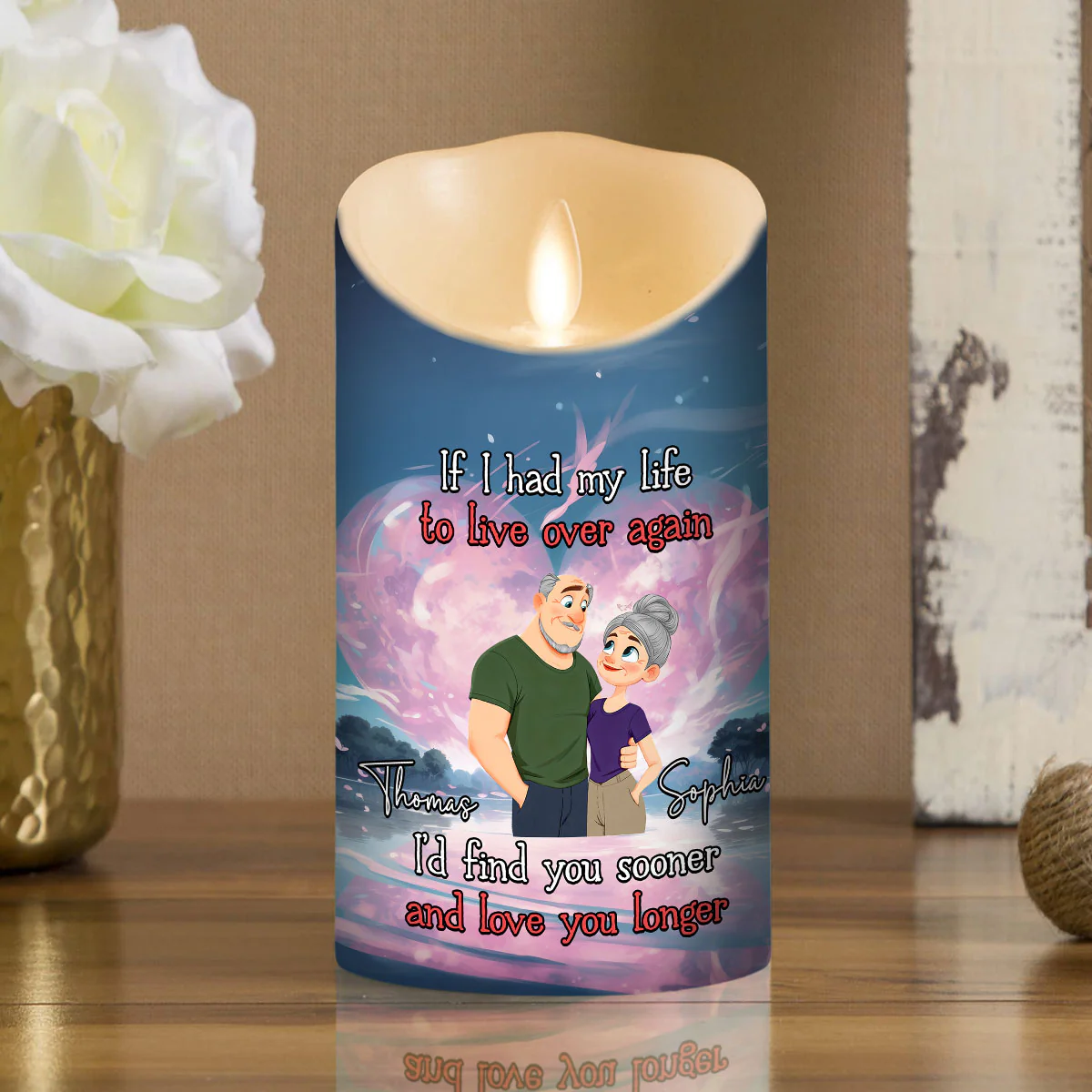Love You So Much - Personalized Custom LED Candle
