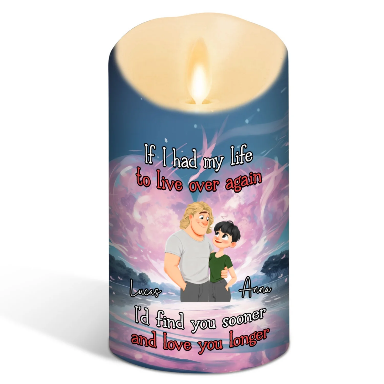 Love You So Much - Personalized Custom LED Candle - Image 6