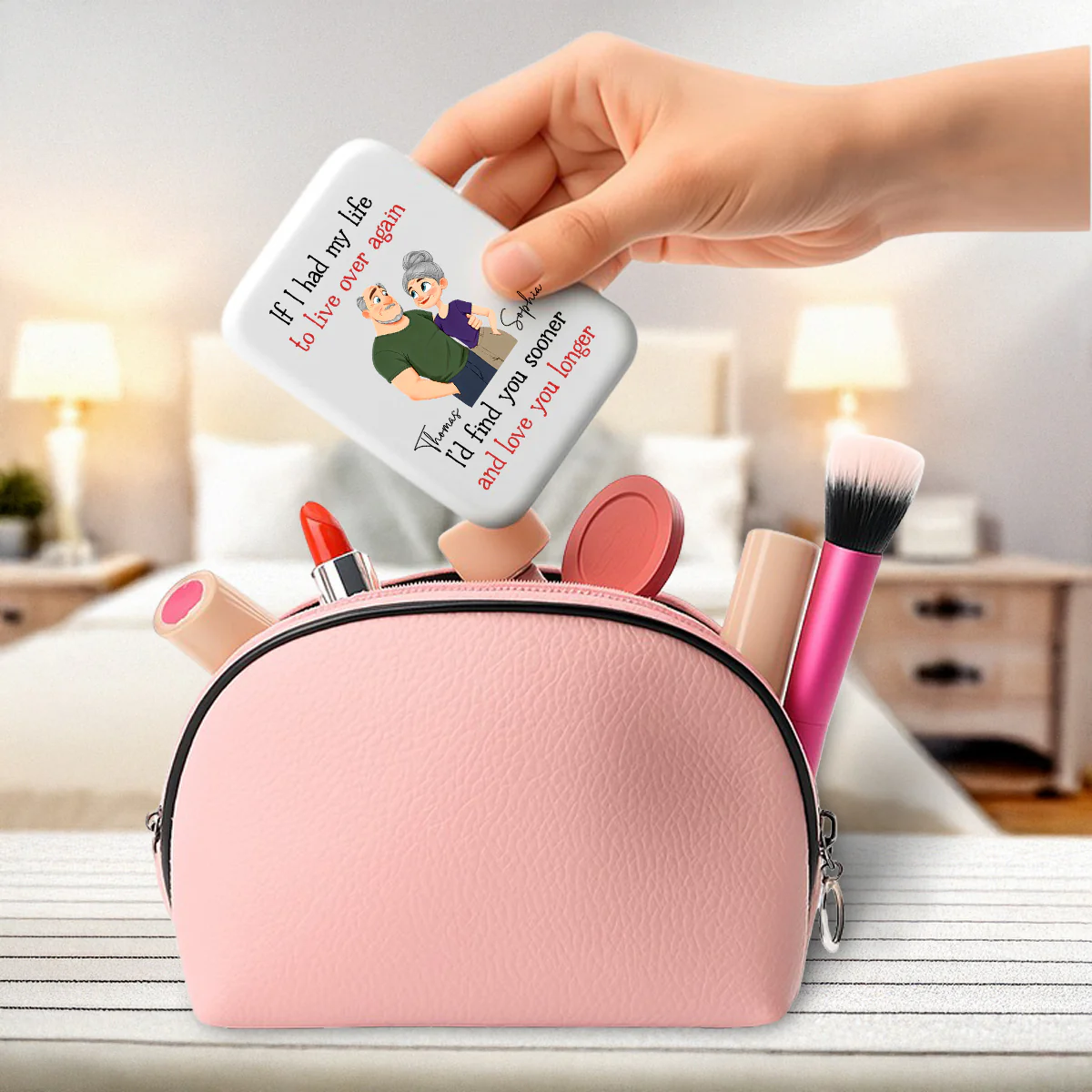 Love You So Much - Personalized Custom LED Pocket Mirror - Image 4