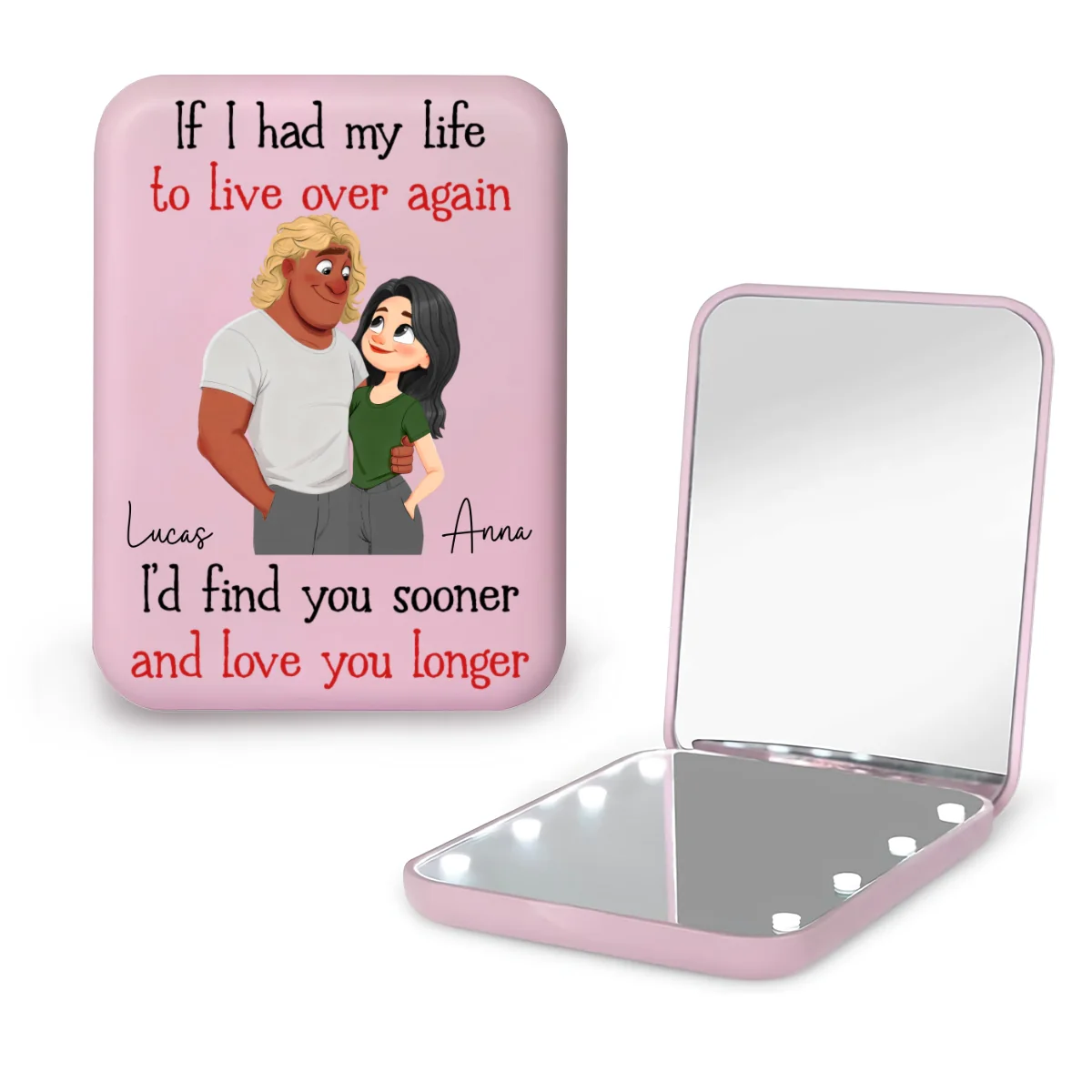 Love You So Much - Personalized Custom LED Pocket Mirror - Image 8