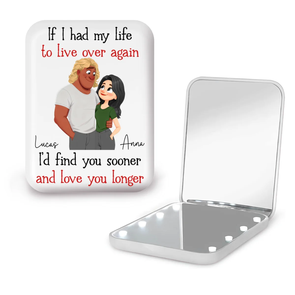 Love You So Much - Personalized Custom LED Pocket Mirror - Image 9