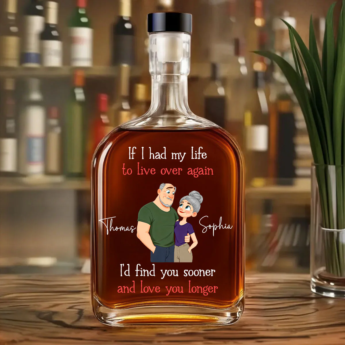 Love You So Much - Personalized Custom Spirits Decanter - Image 3