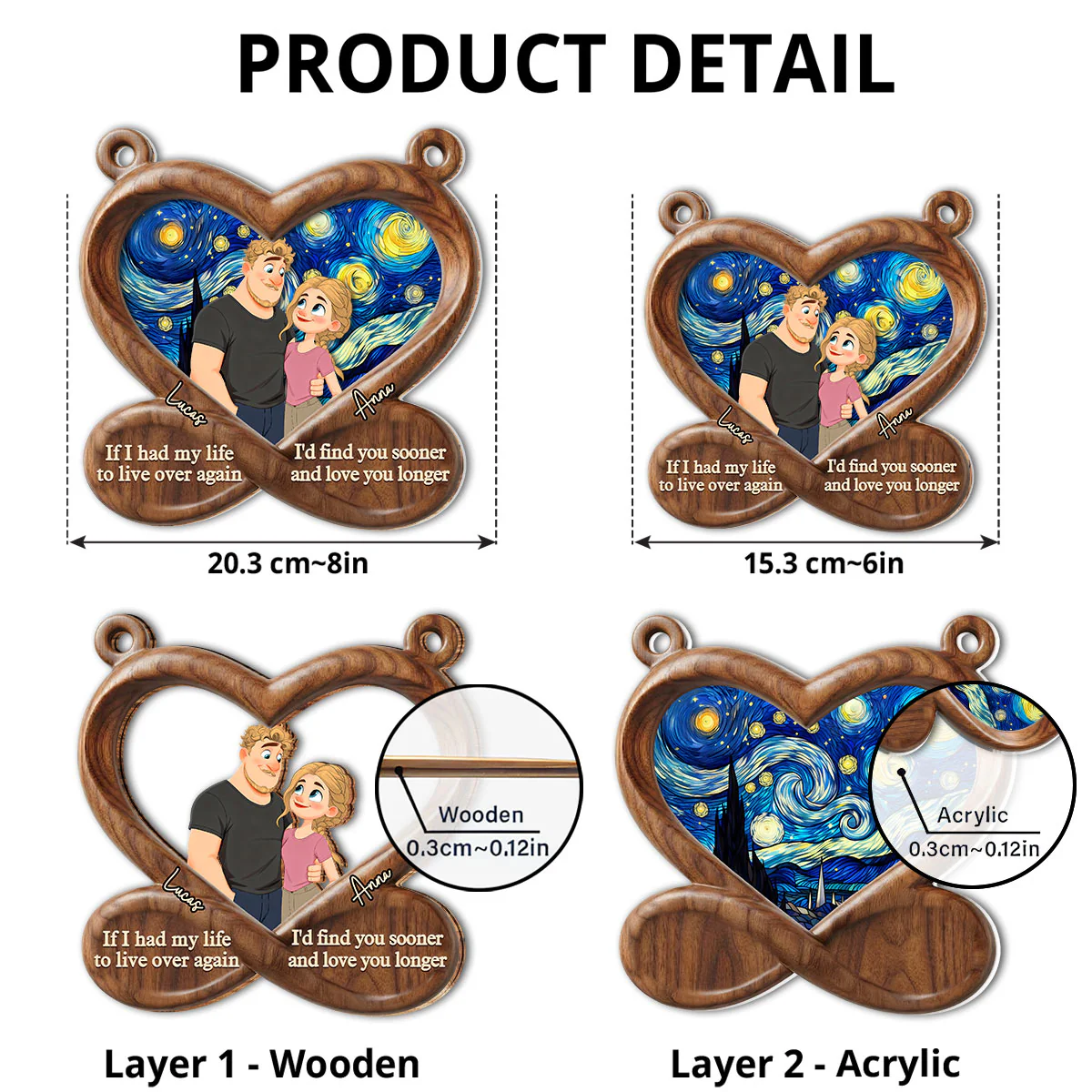 Love You So Much - Personalized Custom Suncatcher - Image 5