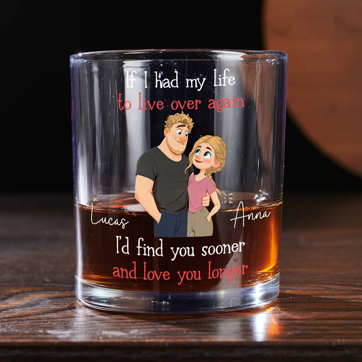 Love You So Much - Personalized Custom Whiskey Glass - Image 4