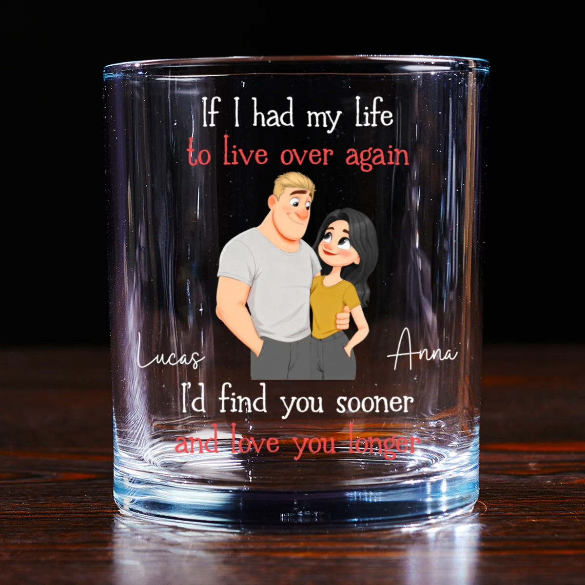 Love You So Much - Personalized Custom Whiskey Glass - Image 7