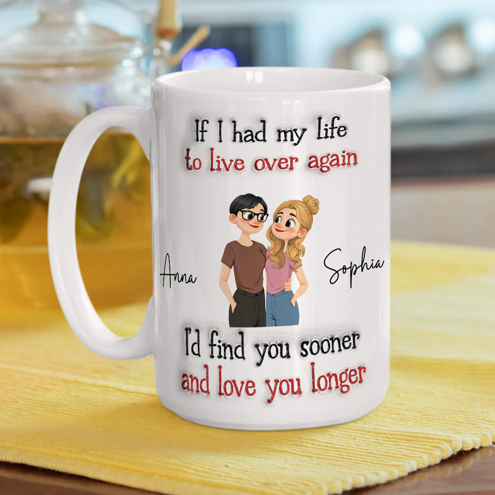 Love You So Much Same Sex Ver - Personalized Custom 3D Inflated Effect Mug - Image 4