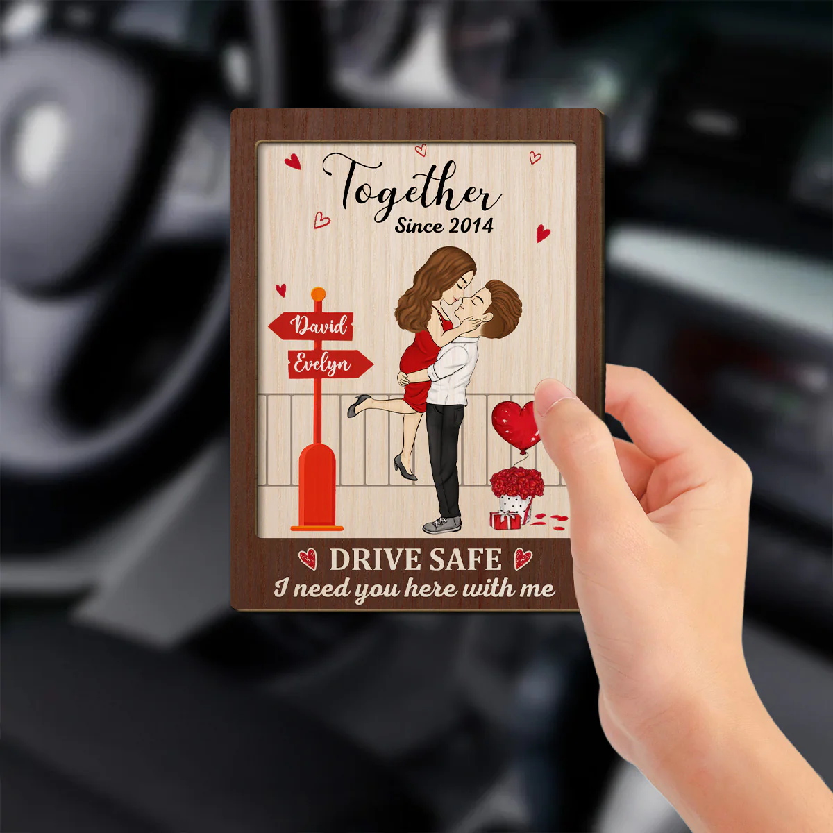Love You So - Personalized Custom Car Visor Clip - Image 2