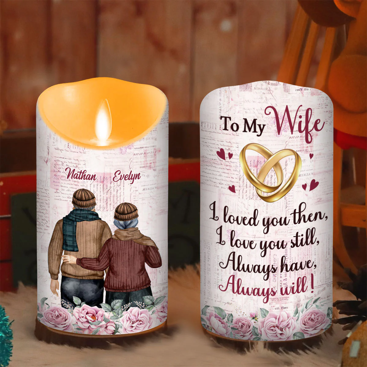 Love You Still - Personalized Custom LED Candle - Image 2