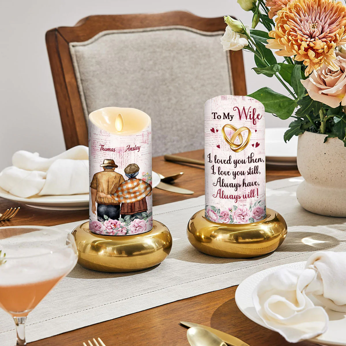 Love You Still - Personalized Custom LED Candle - Image 3
