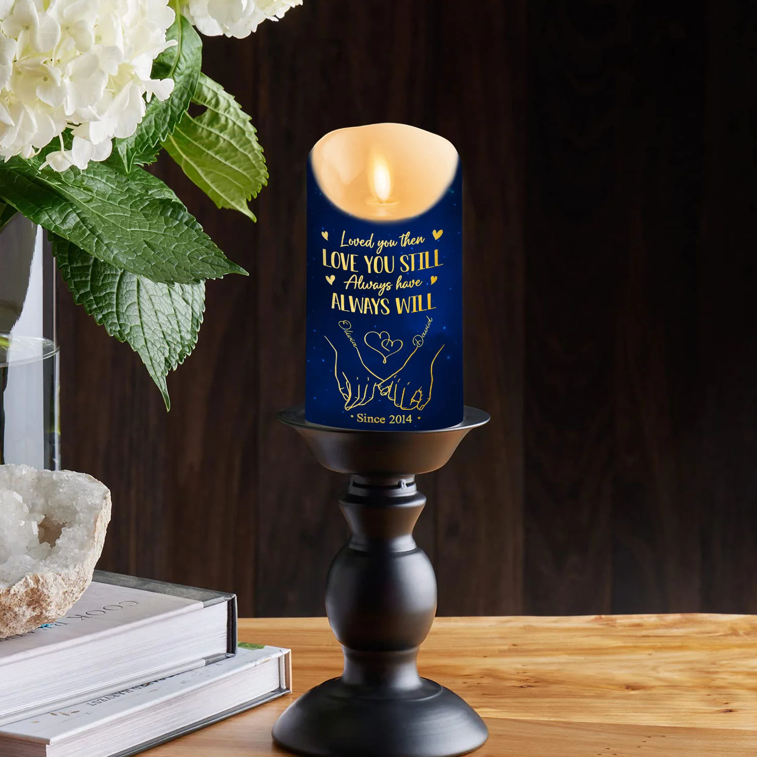 Love You Still - Personalized Custom LED Candle - Image 2