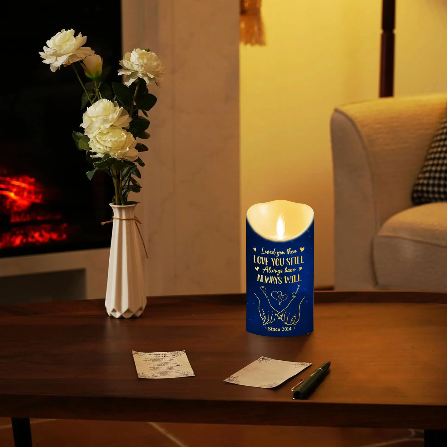 Love You Still - Personalized Custom LED Candle - Image 3