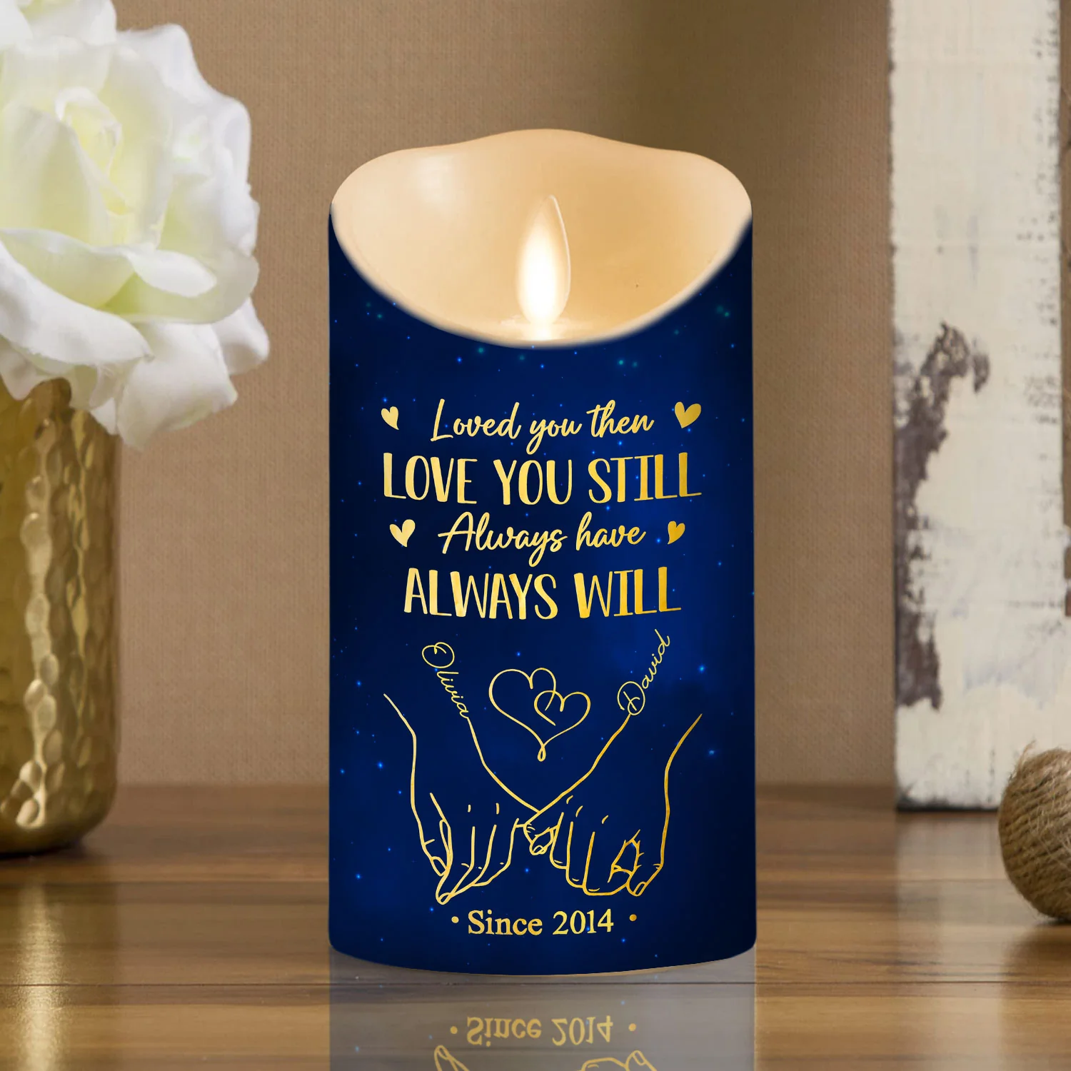 Love You Still - Personalized Custom LED Candle - Image 4
