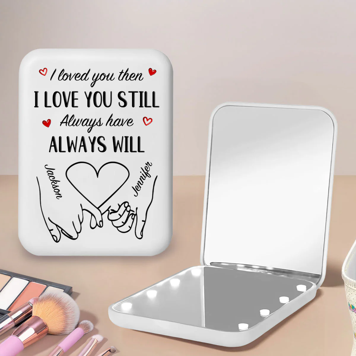 Love You Still - Personalized Custom LED Pocket Mirror - Image 2