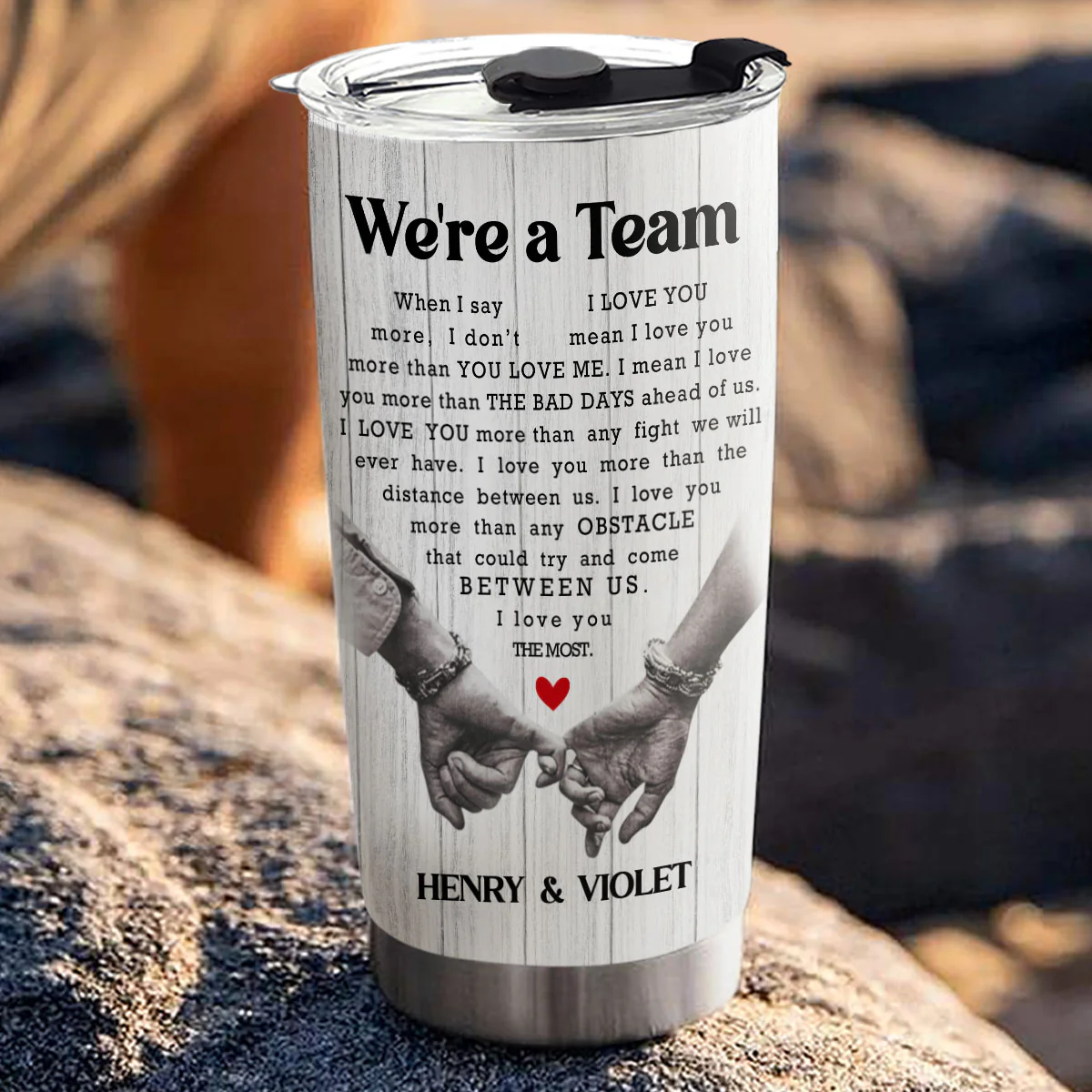 Love You The Most - Personalized Custom Tumbler - Image 3
