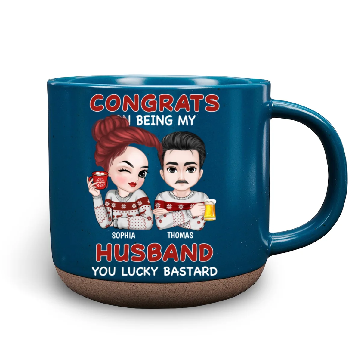 Love You Then - Personalized Custom Pottery Mug - Image 6