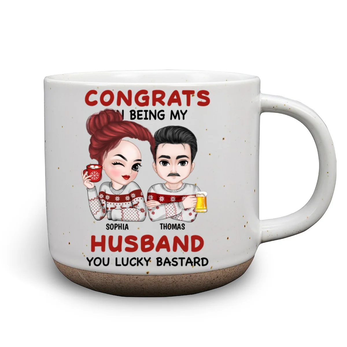 Love You Then - Personalized Custom Pottery Mug - Image 7
