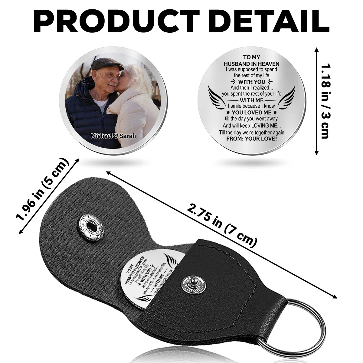 Love You Till The Day You Went Away - Personalized Custom Pocket Hug - Image 5