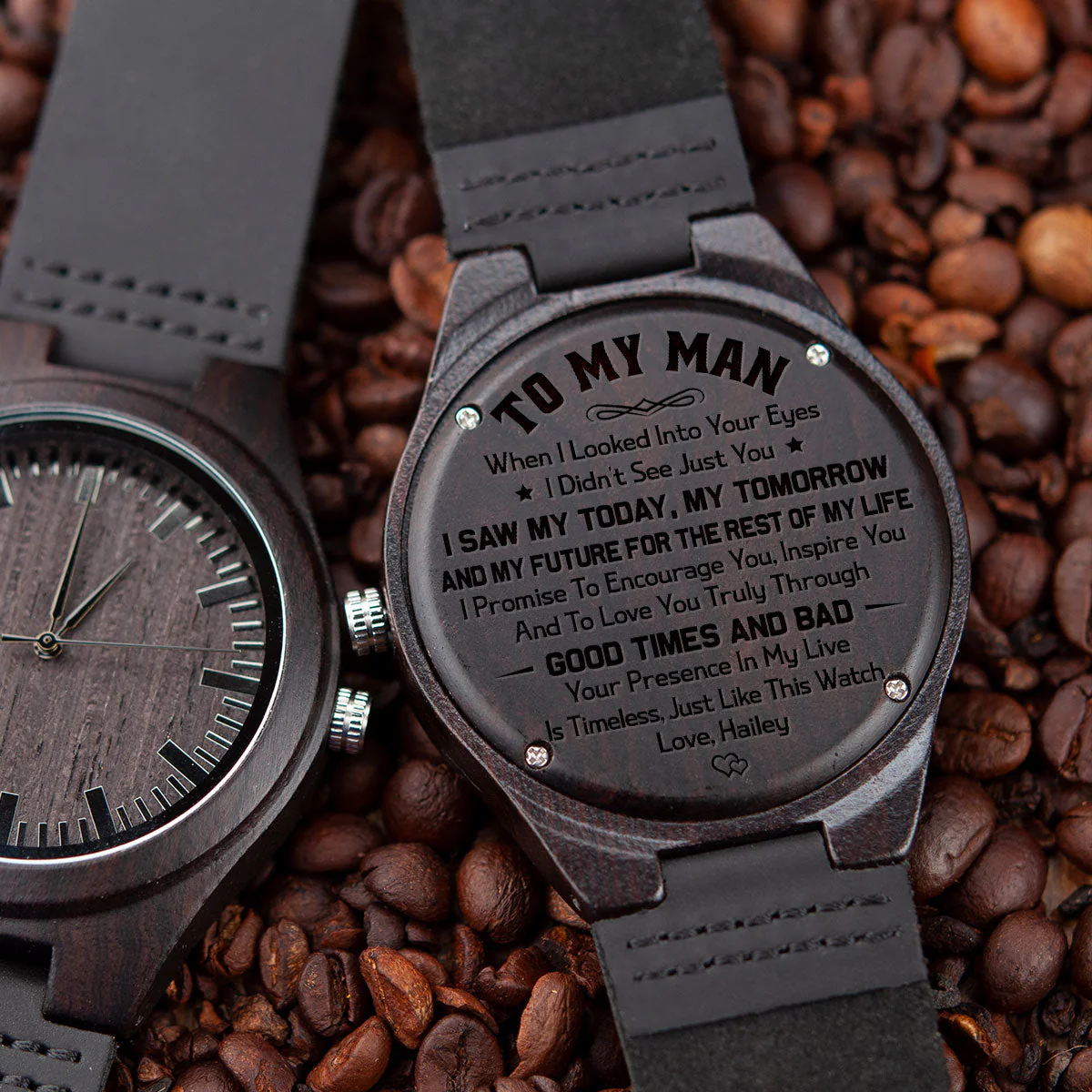 Love You Truly Through - Personalized Custom Wood Watch - Image 7