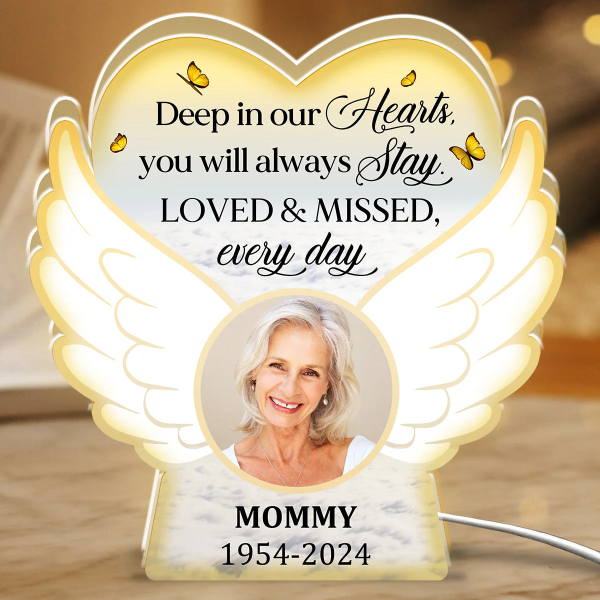 Loved And Missed Every Day - Personalized Custom Light Box - Image 2