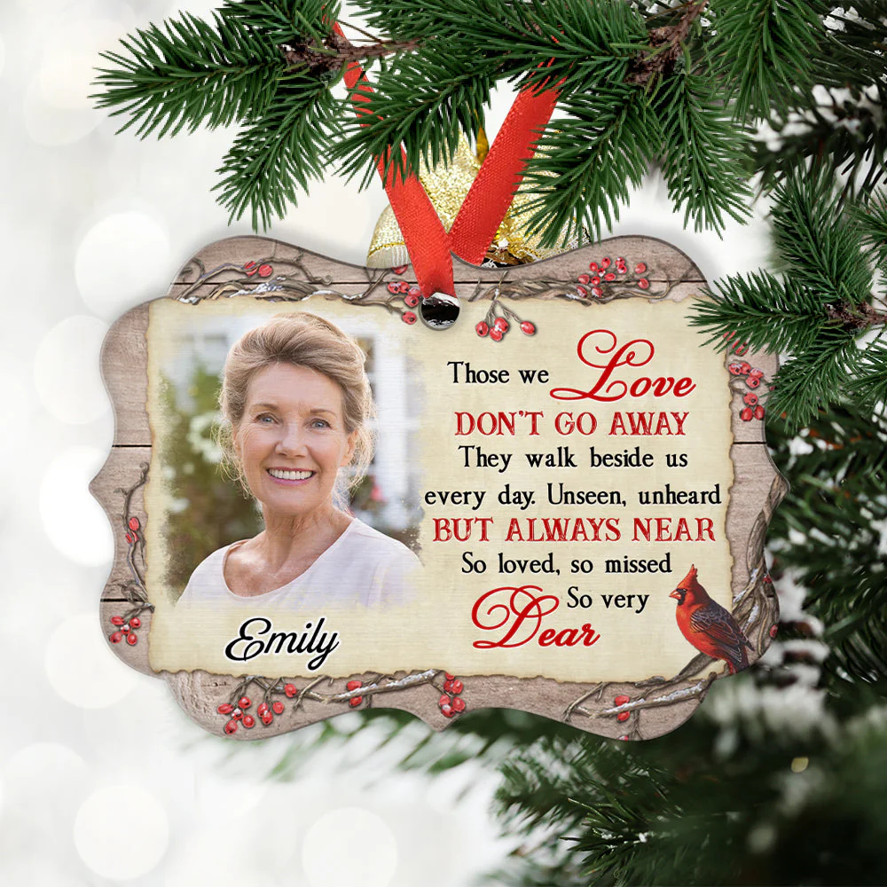Loved And Missed - Personalized Custom Aluminum Ornament - Image 2