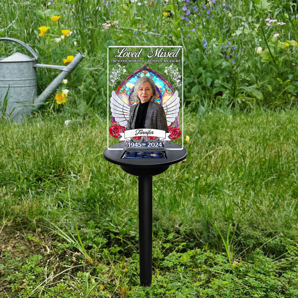 Loved Beyond The Words - Personalized Custom Solar Light - Image 2