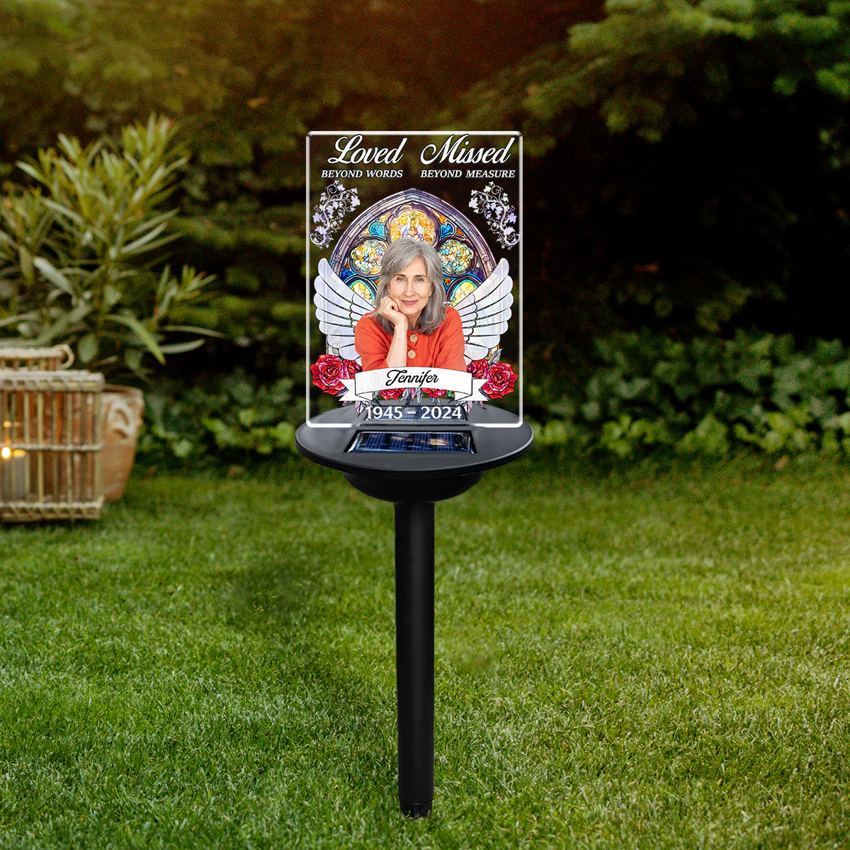 Loved Beyond The Words - Personalized Custom Solar Light - Image 3