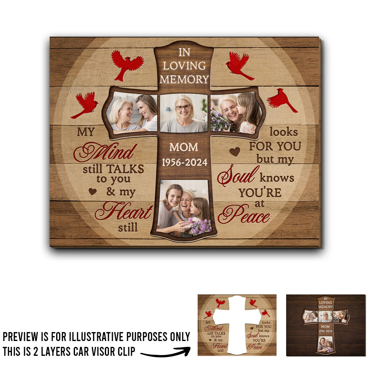 Loved Beyond Words - Personalized Custom Car Visor Clip - Image 4
