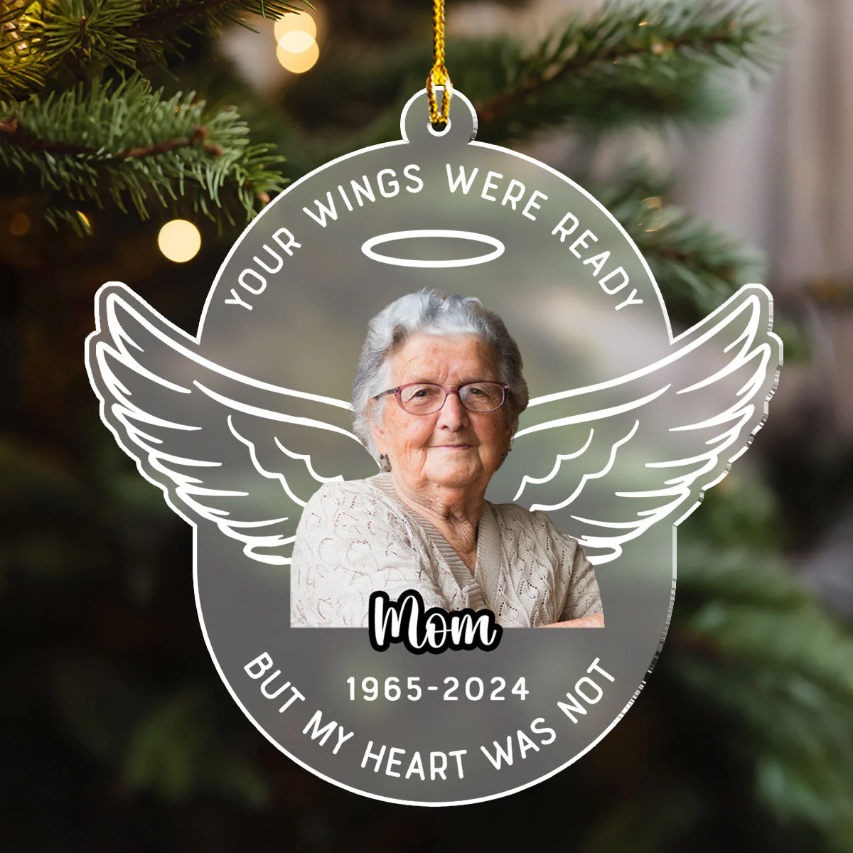 Loved Beyond Words - Personalized Custom Frosted Acrylic Ornament - Image 2