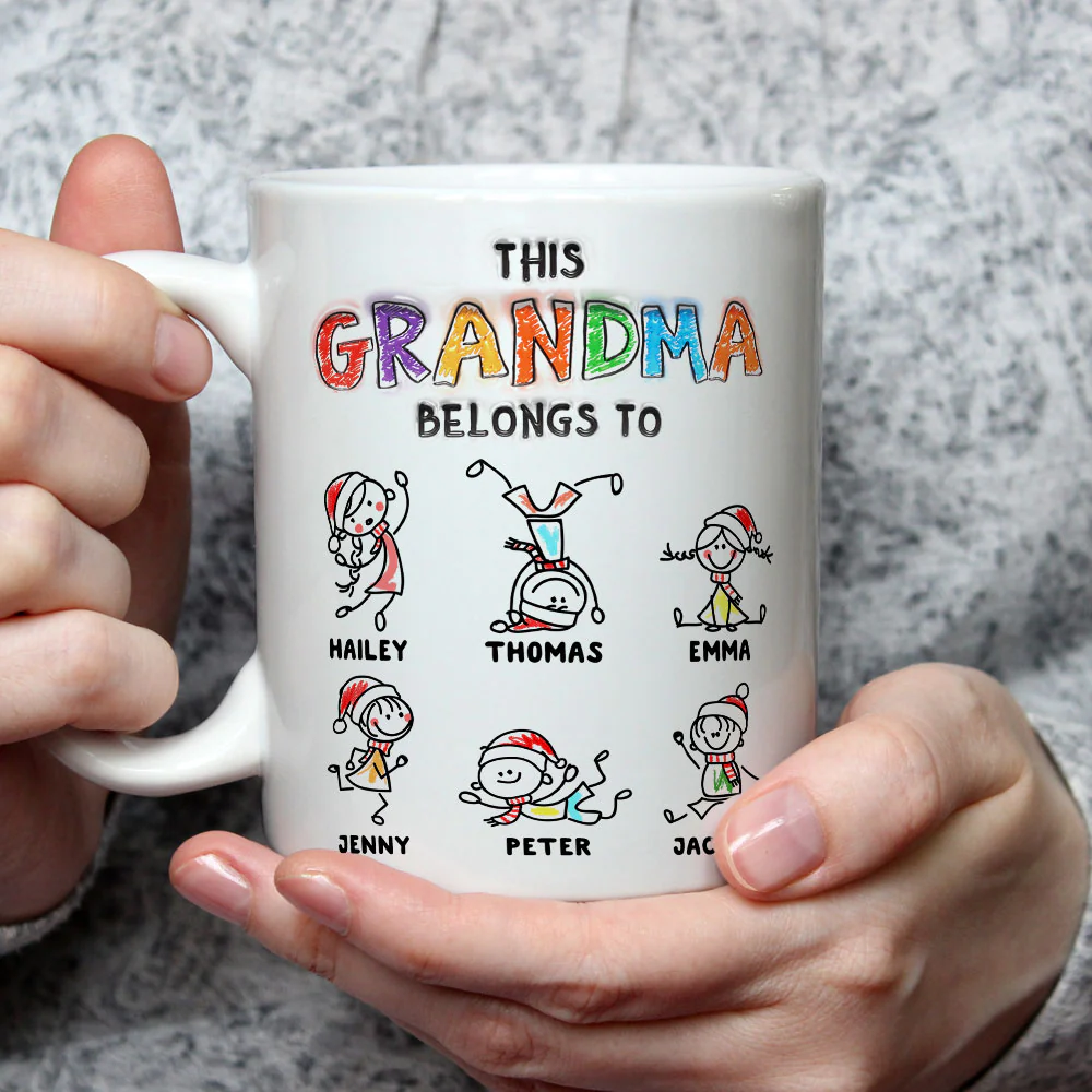 Loved By My Grandkids - Personalized Custom 3D Inflated Effect Mug  - Image 3