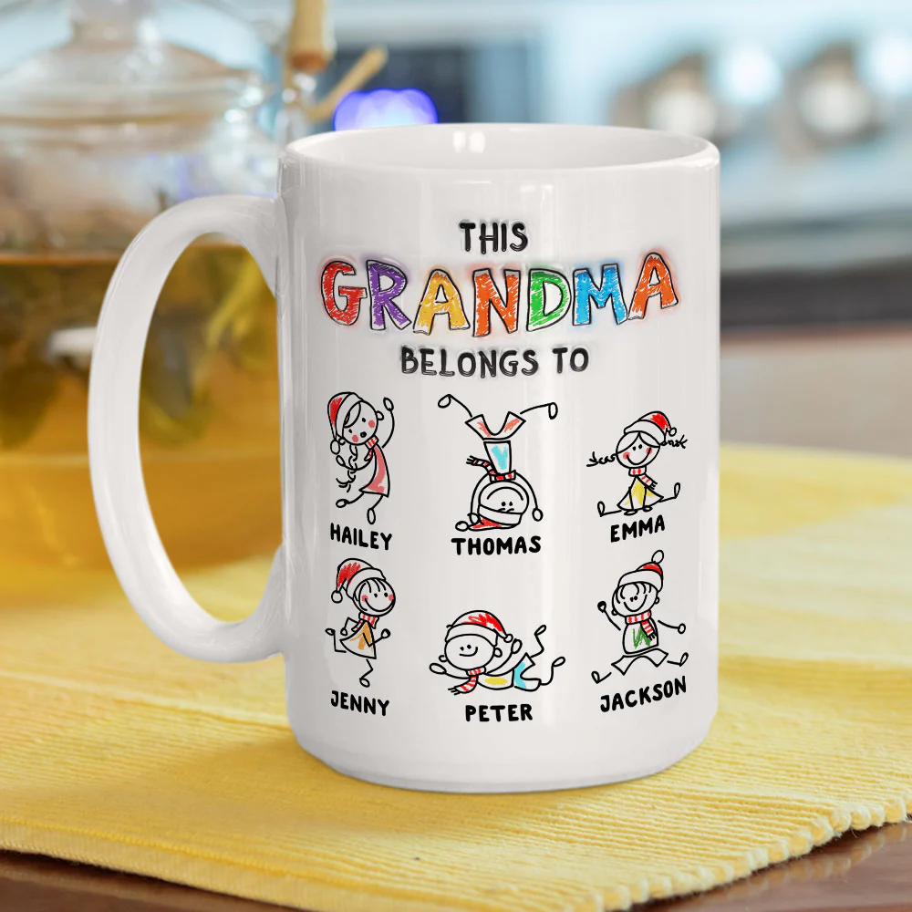 Loved By My Grandkids - Personalized Custom 3D Inflated Effect Mug  - Image 4