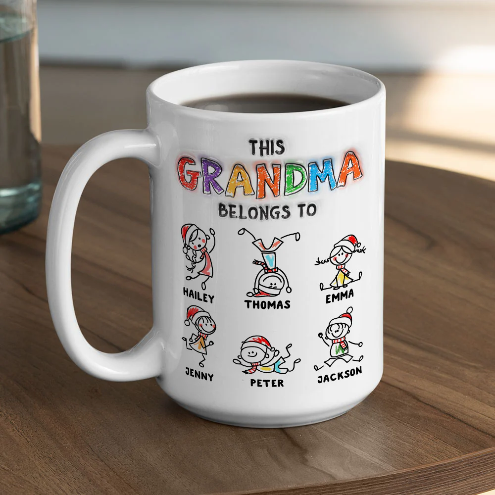 Loved By My Grandkids - Personalized Custom 3D Inflated Effect Mug  - Image 5