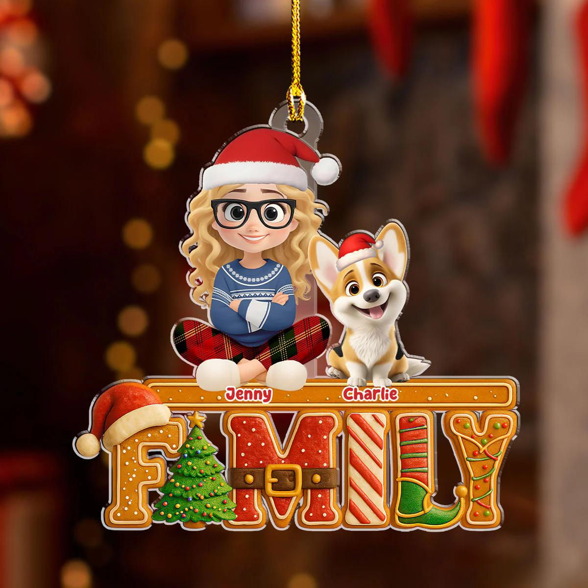 Loved This Christmas Cake - Personalized Custom Acrylic Ornament - Image 4