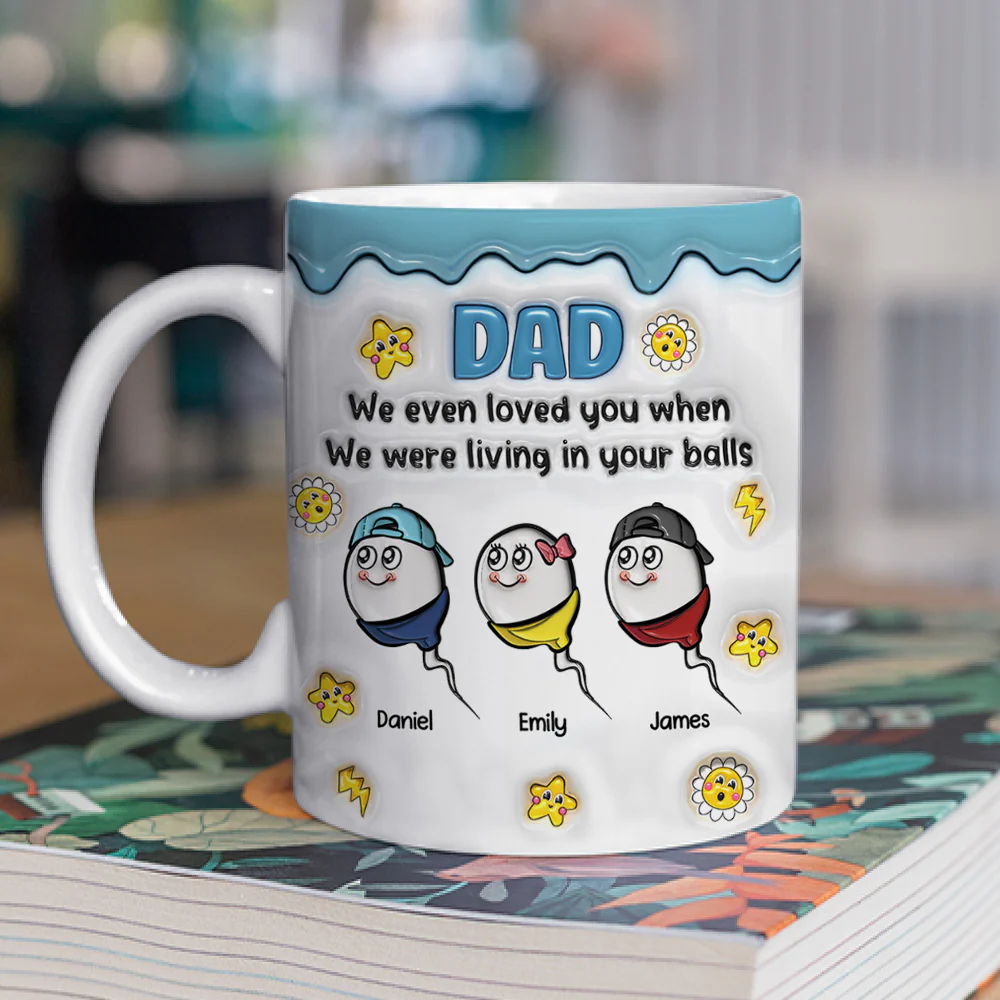 Loved You From Your Balls - Personalized Custom 3D Inflated Effect Mug - Image 2