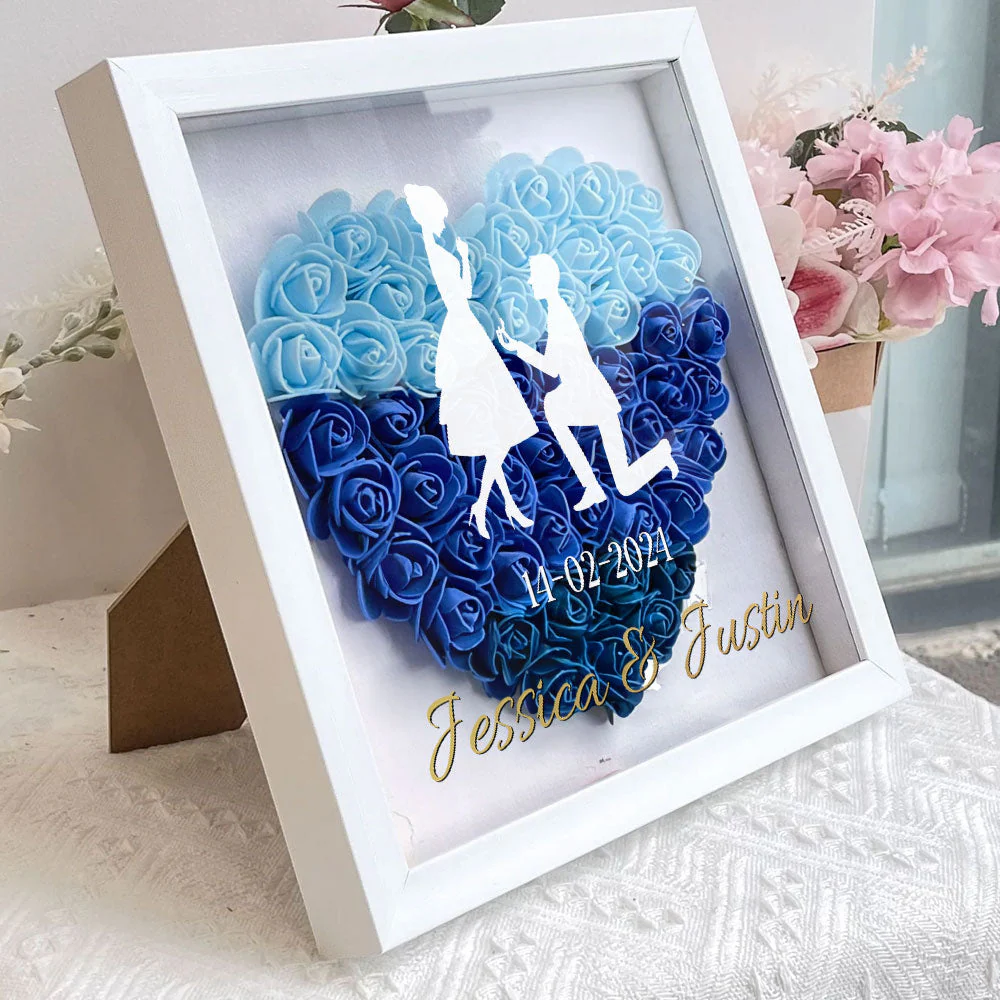 Loved You Then Love You Still - Personalized Custom Flower Shadow Box - Image 3