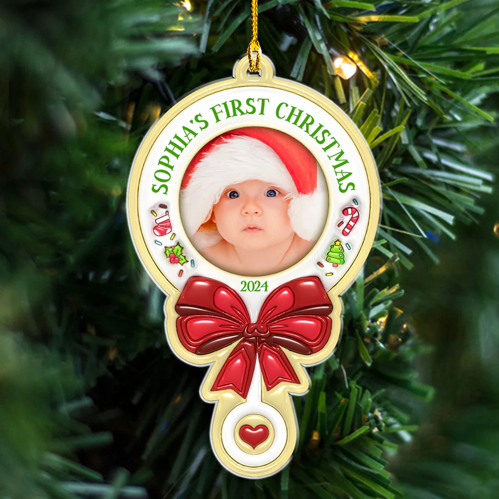 Lovely Baby - Personalized Custom 3D Inflated Effect Acrylic Ornament - Image 2