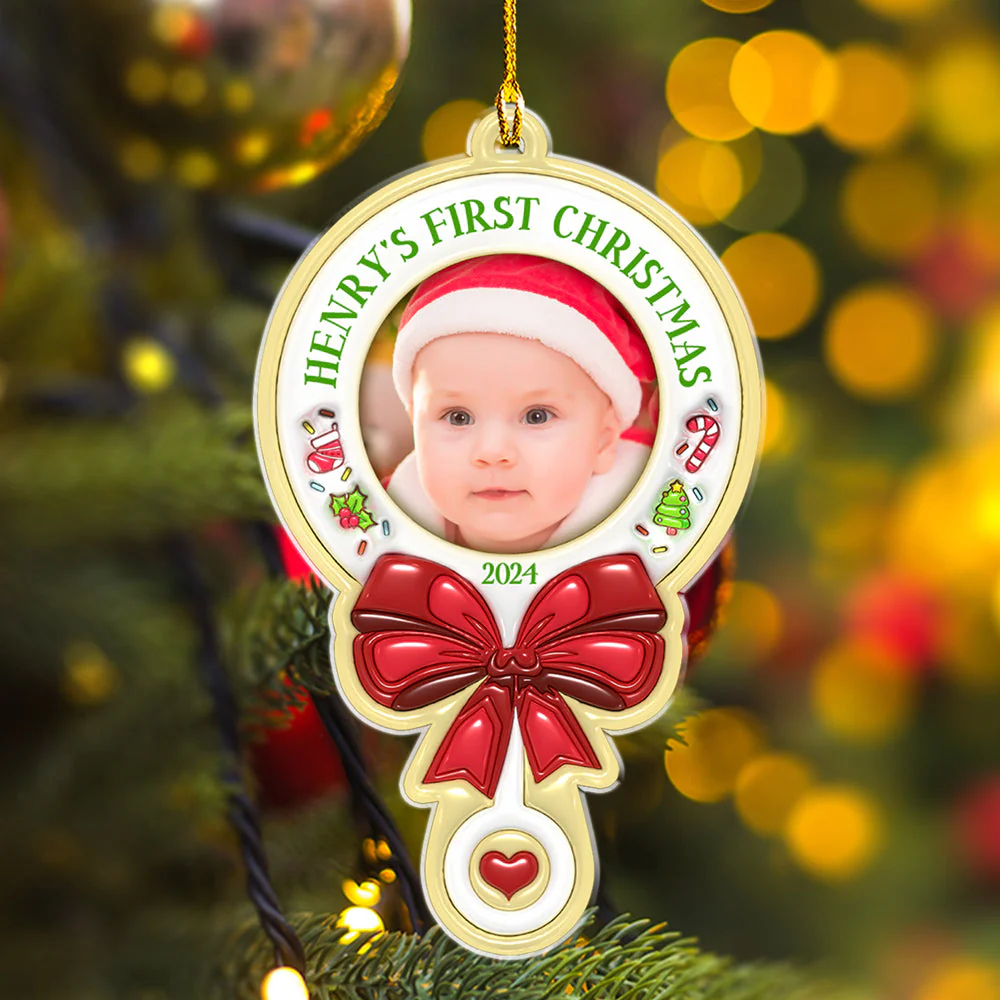 Lovely Baby - Personalized Custom 3D Inflated Effect Acrylic Ornament - Image 3